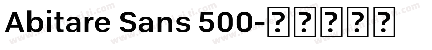 Abitare Sans 500字体转换